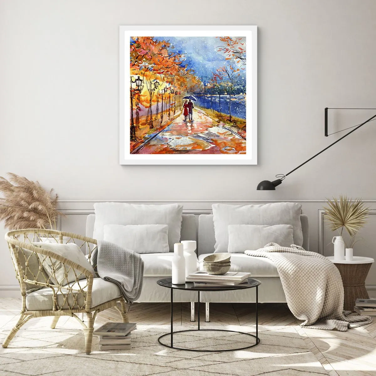 Plakát v bílém rámu - Společně k hranici času - 30x30 cm