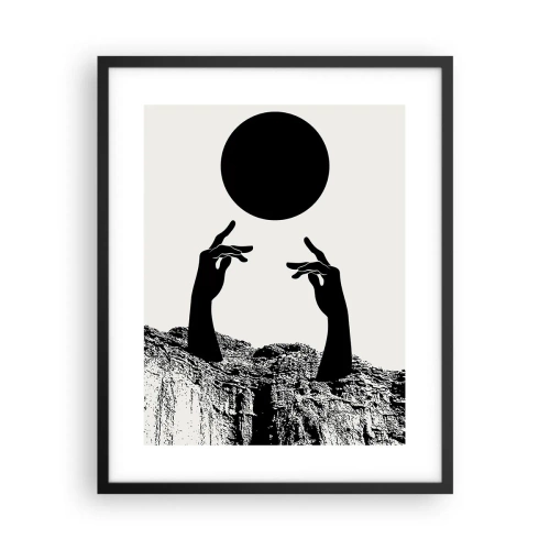 Plakát v černém rámu - Surrealistická kompozice: slunce a zbytek - 40x50 cm