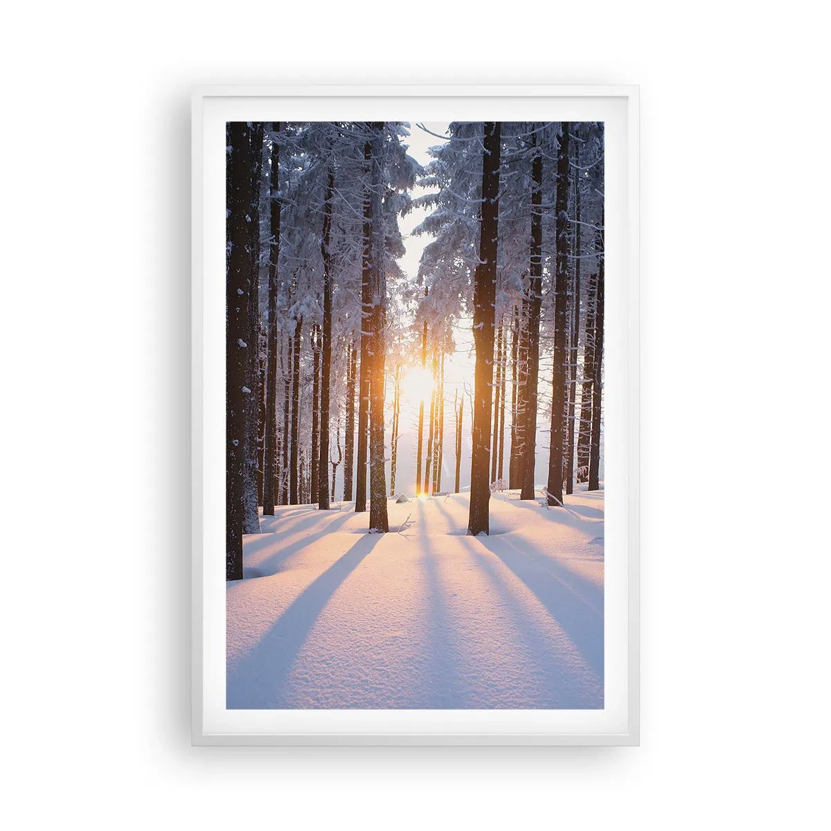 Plakát v bílém rámu - Jasně černé na bílém - 61x91 cm