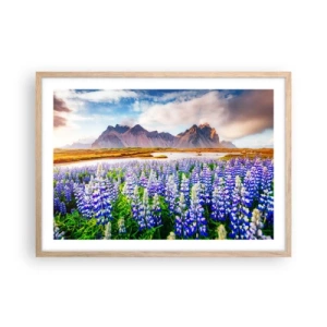 Plakát v rámu světlý dub - Síla a přísnost vedle mírnosti - 70x50 cm