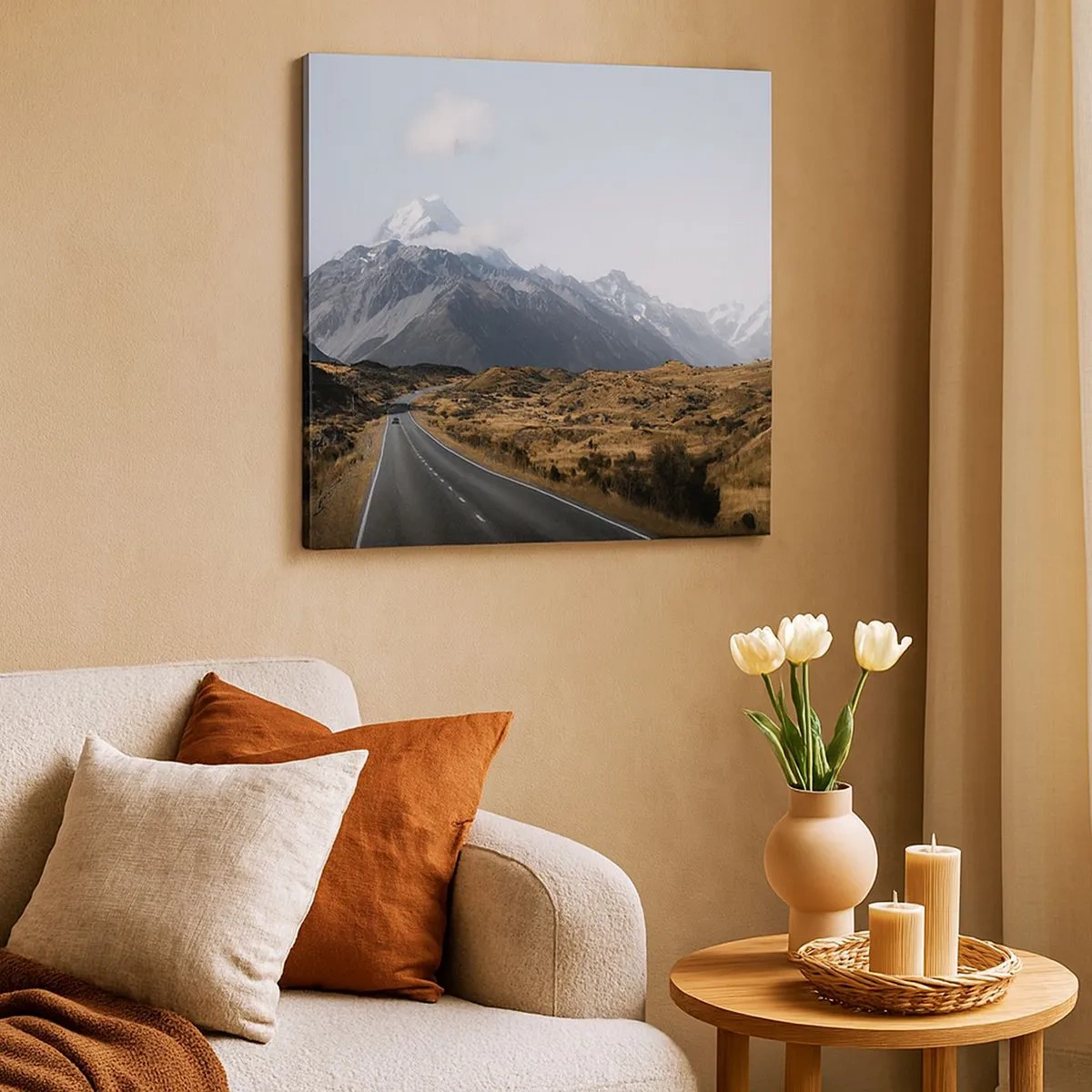 Obraz na plátně - Cesta do srdce hor - 30x30 cm