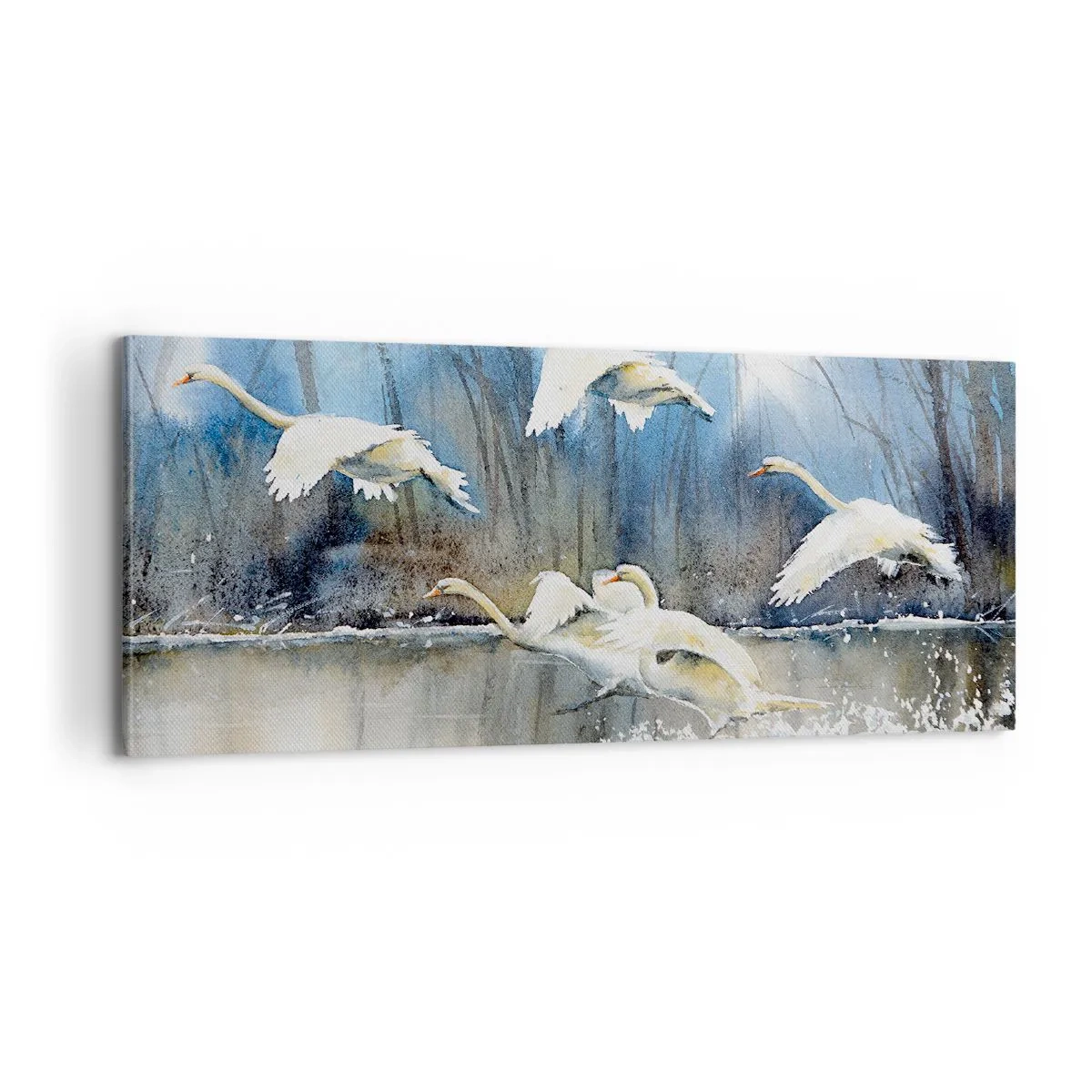 Obraz na plátně - Jako v povídce o divokých labutích - 100x40 cm