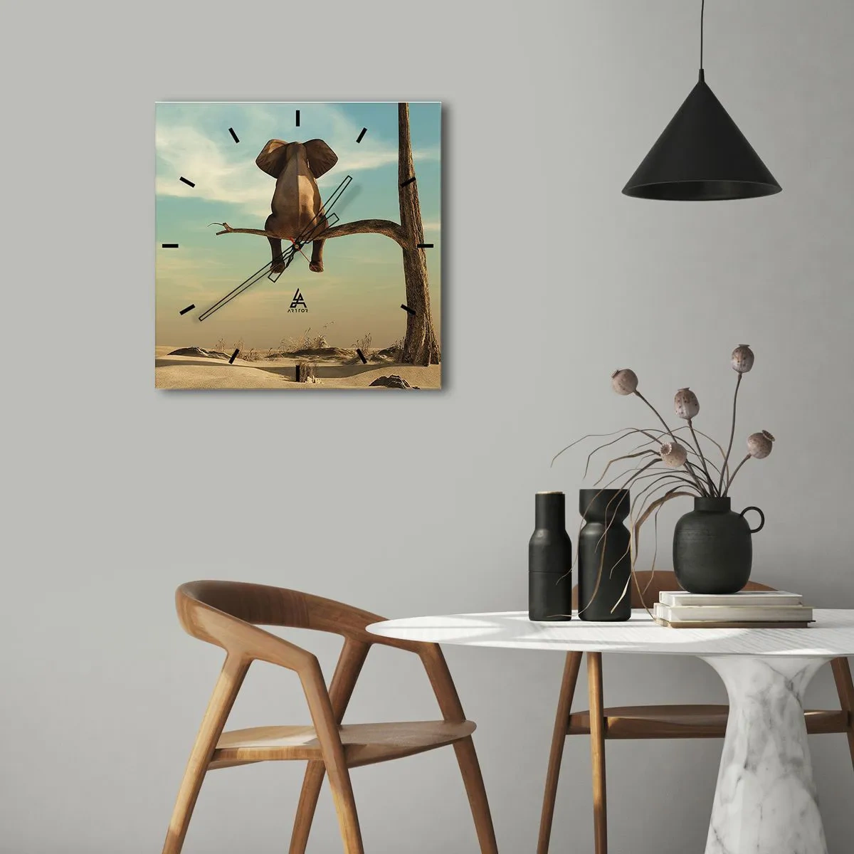 Nástěnné hodiny - Nový úhel pohledu - 30x30 cm