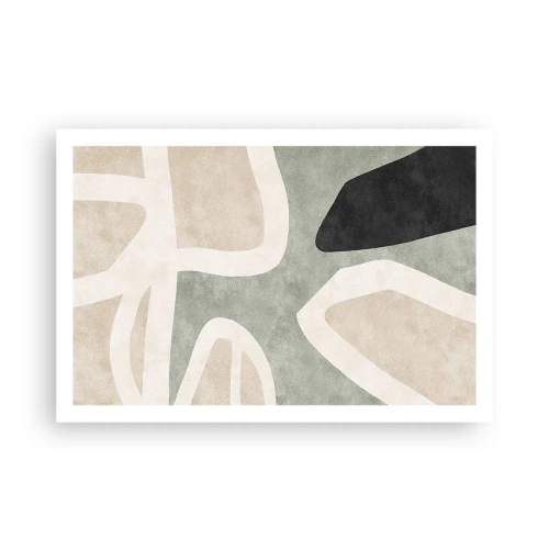 Plakát - Kompozice s černým motivem - 91x61 cm