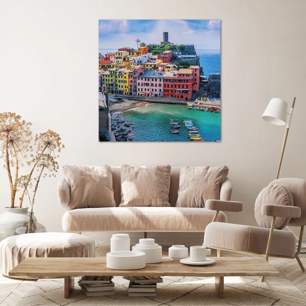 Obraz na plátně - Středomořské kouzelné městečko - 60x60 cm