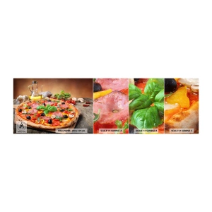 Vzor Fototapety Samolepicí Deluxe Sticker - Se skutečně italskou chutí - Gastronomie, Pizza, Itálie - 100x30 cm