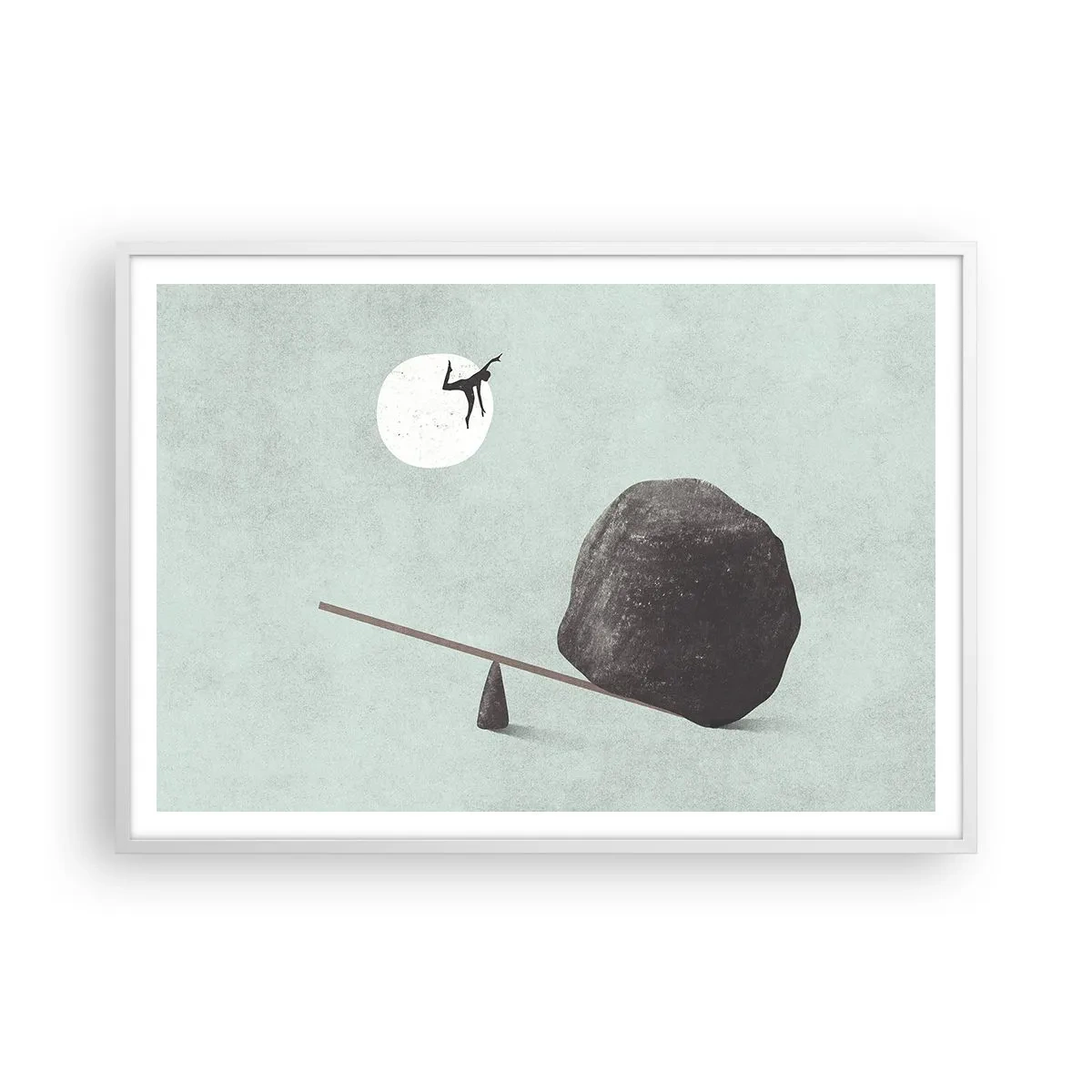 Plakát v bílém rámu - Splněný sen - 100x70 cm