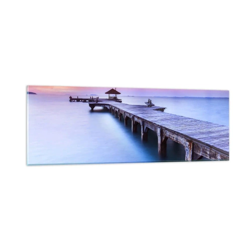 Obraz na skle - Moře klidu až po horizont - 90x30 cm
