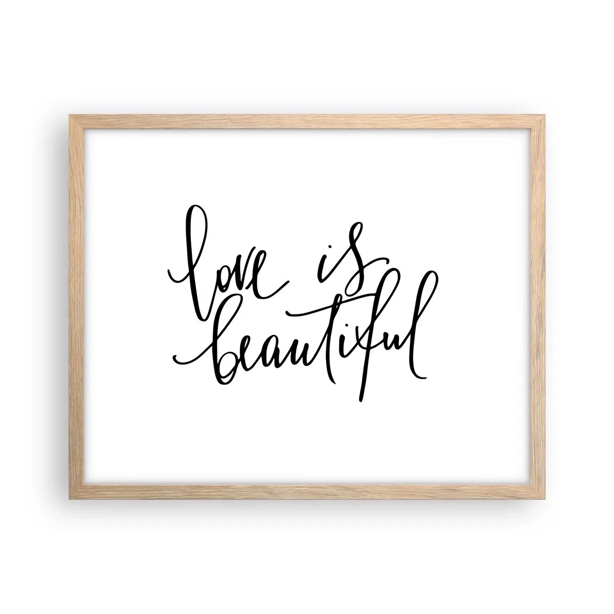 Plakát v rámu světlý dub - Přečti a zopakuj - 50x40 cm