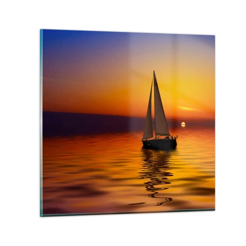 Obraz na skle - Jak je tu za soumraku ticho… - 40x40 cm