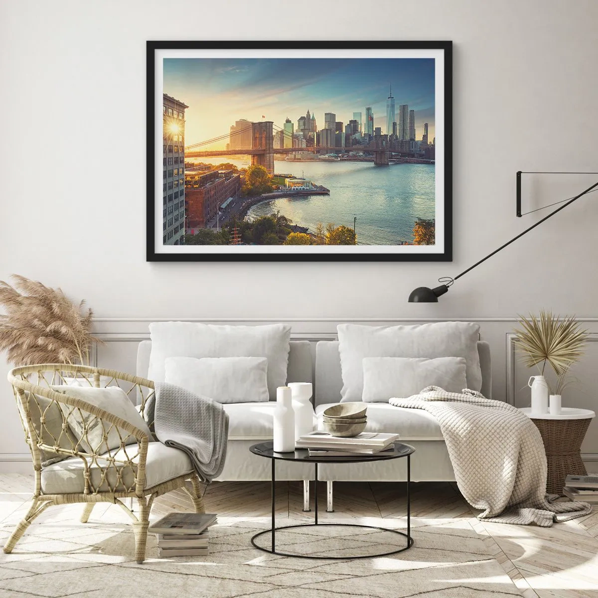 Plakát v černém rámu - Svítání velkoměsta - 70x50 cm