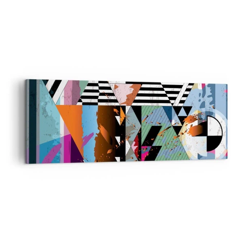 Obraz na plátně - Geometricky a organicky - 140x50 cm