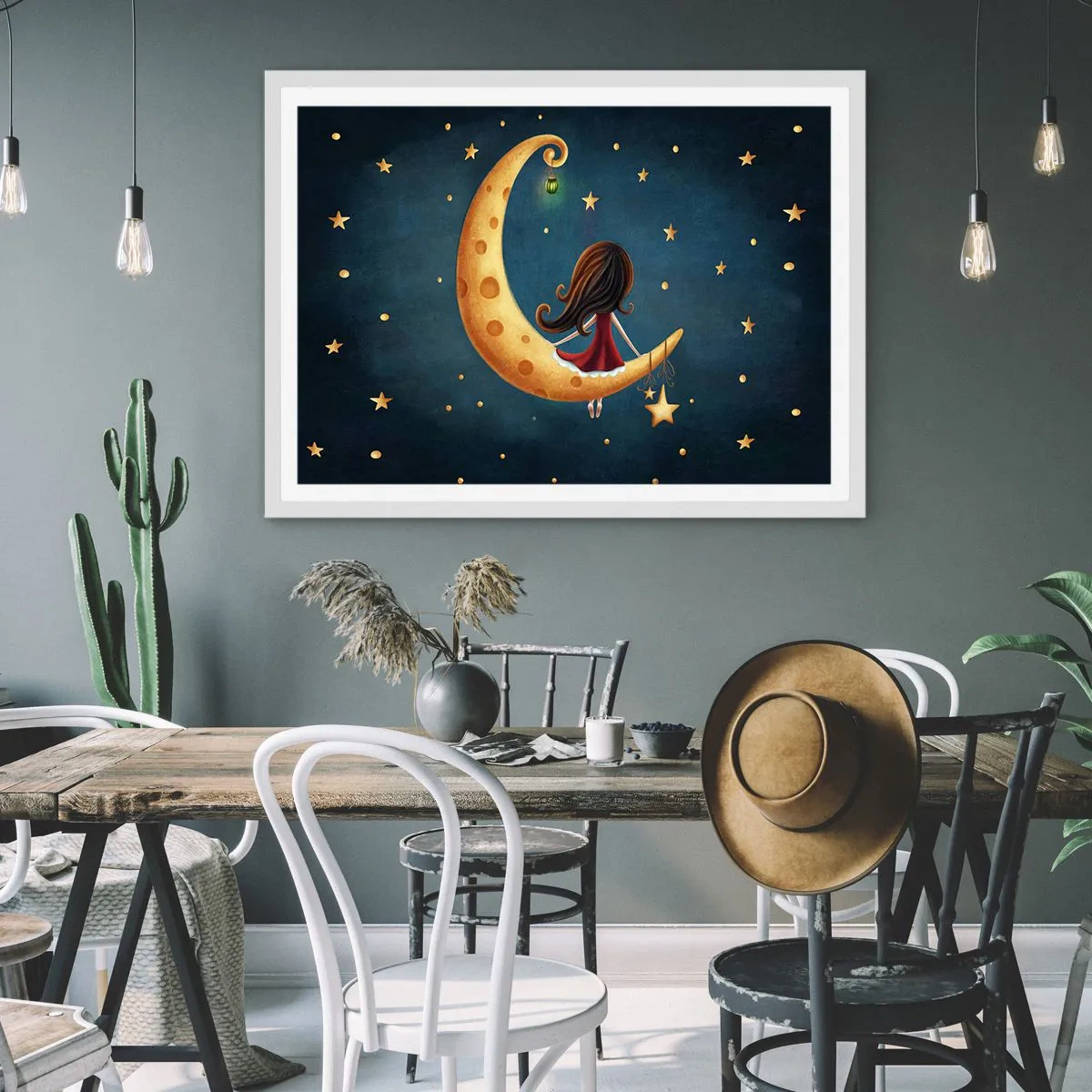 Plakát v bílém rámu - Kdysi dávno… - 40x30 cm