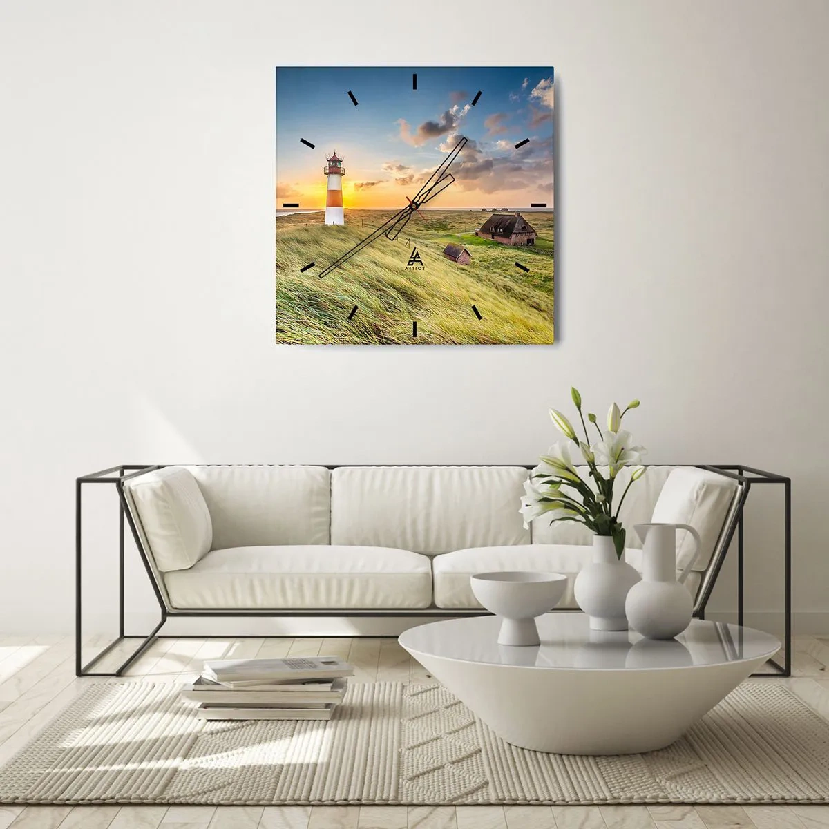 Nástěnné hodiny - Mezi vlnami - 40x40 cm