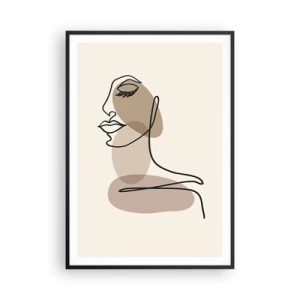 Plakát v černém rámu - Při poslechu samé sebe - 70x100 cm