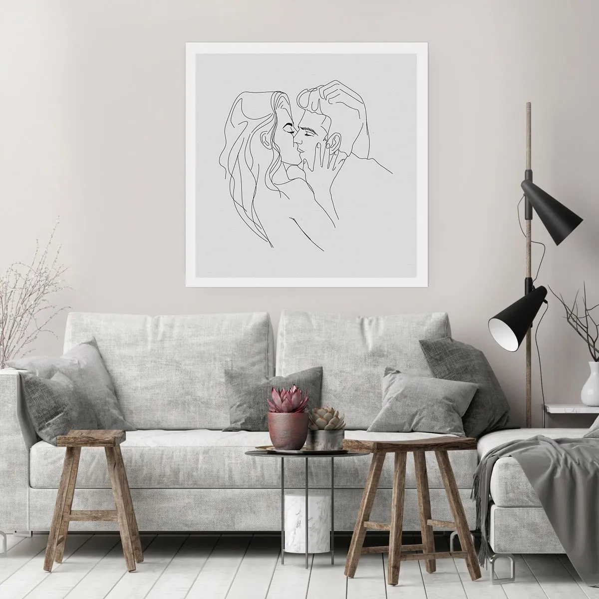 Plakát - Jedním tahem - 60x60 cm