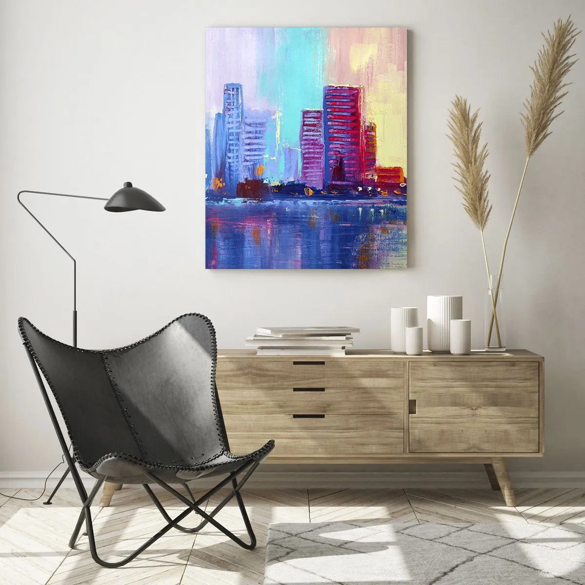 Obraz na skle - Vykoupané v barvách - 50x70 cm