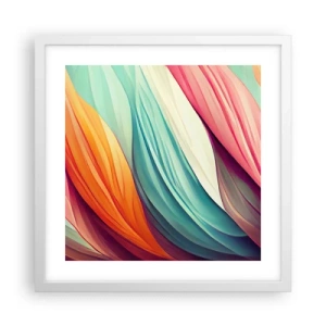Plakát v bílém rámu - Duhový uzel - 40x40 cm