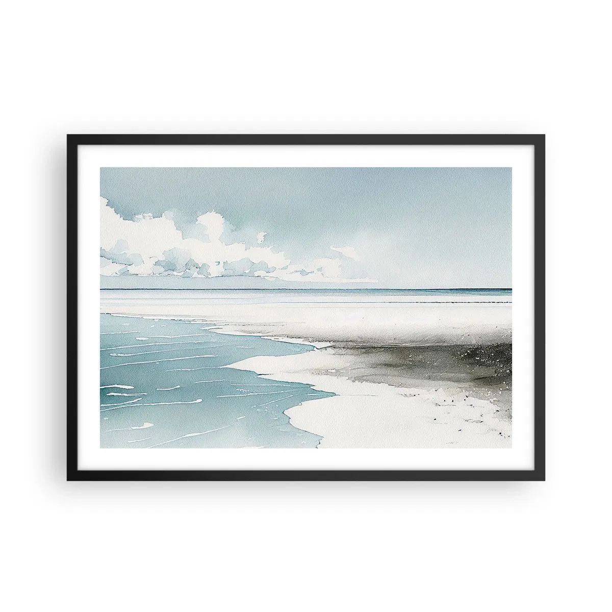 Plakát v černém rámu - Jemný příliv - 70x50 cm