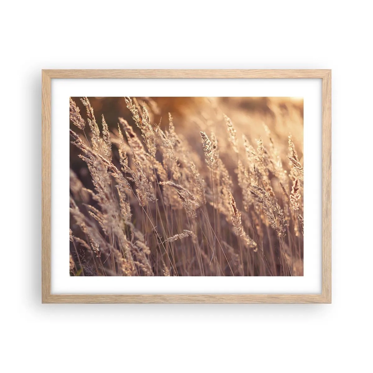 Plakát v rámu světlý dub - Připraveni přivítat podzim - 50x40 cm