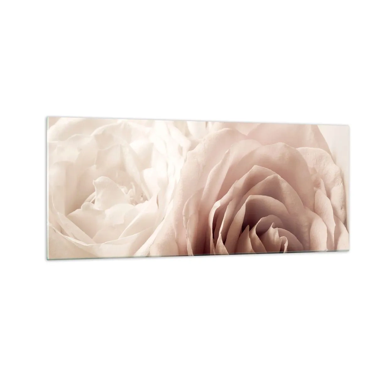 Obraz na skle - V srdci růže - 100x40 cm