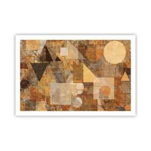 Plakát - Kubistická bronzová studie - 91x61 cm