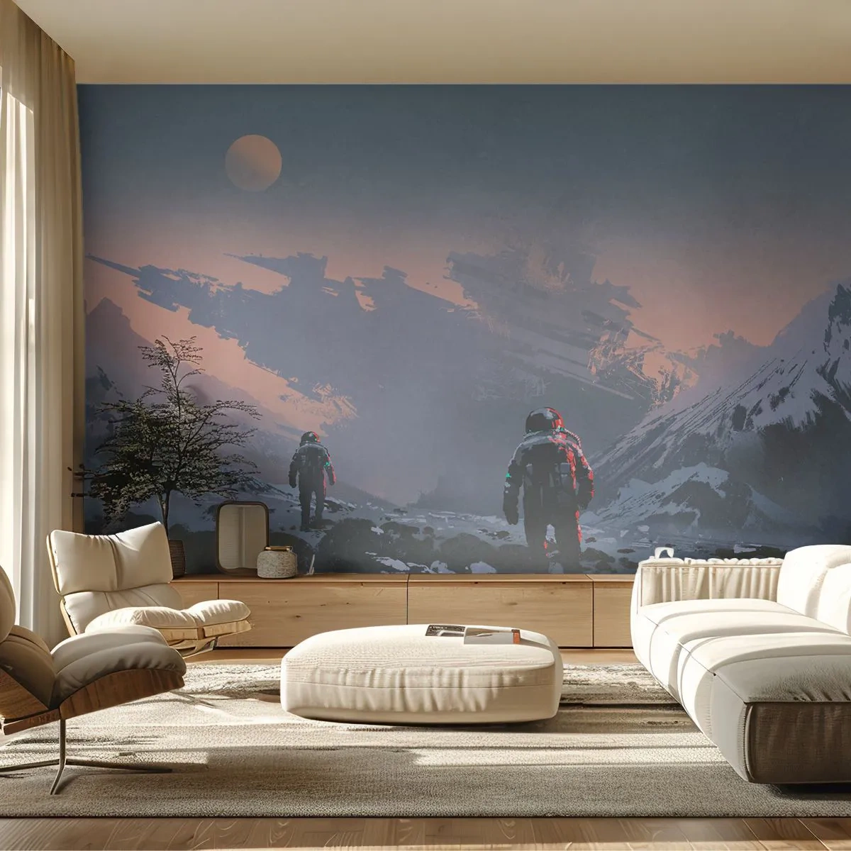 Fototapeta Premium Sand - Pod neznámou hvězdou - Abstrakce, Astronaut, Kosmonaut - 500x350 cm