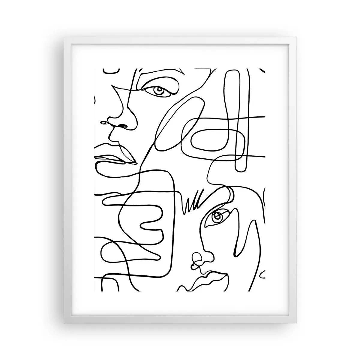Plakát v bílém rámu - Ve spletených emocích - 40x50 cm