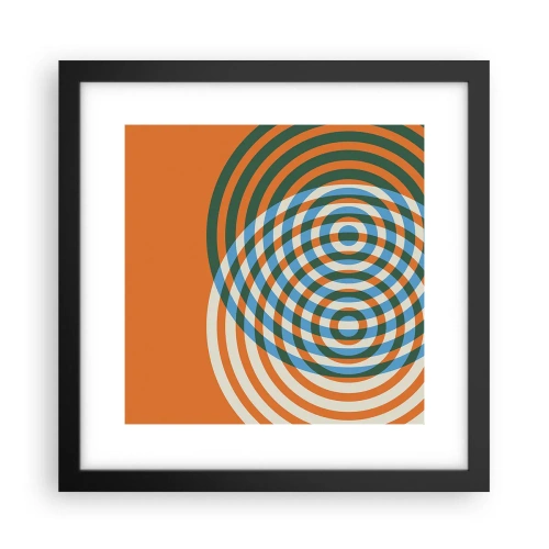 Plakát v černém rámu - Abstraktní kruhová variace - 30x30 cm