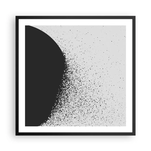 Plakát v černém rámu - Pohyb částic - 60x60 cm