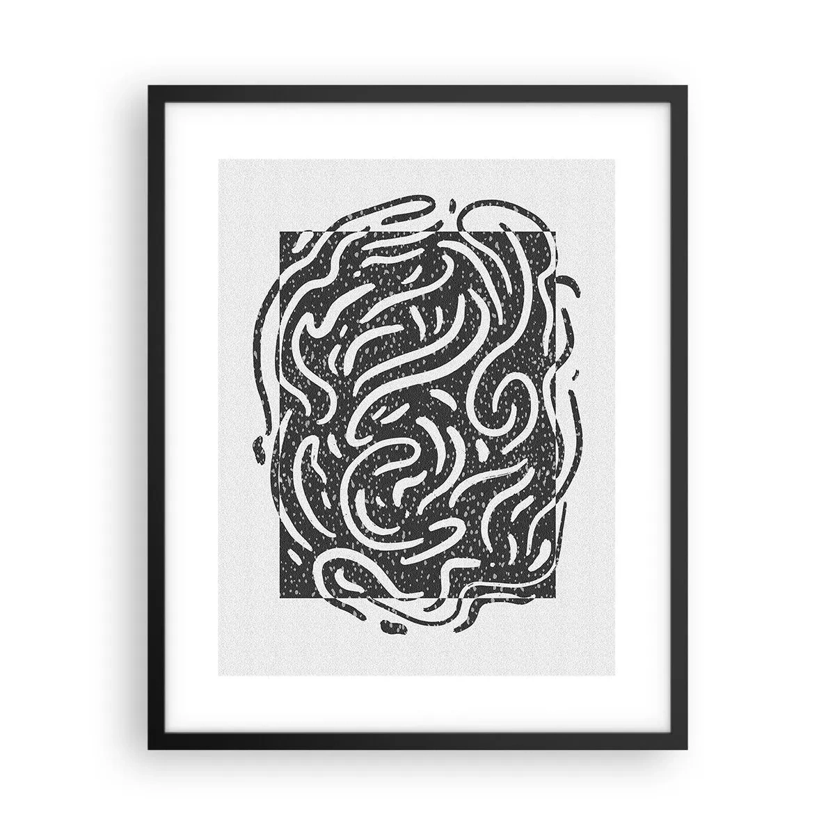 Plakát v černém rámu - Abstrakce: tanec radosti - 40x50 cm