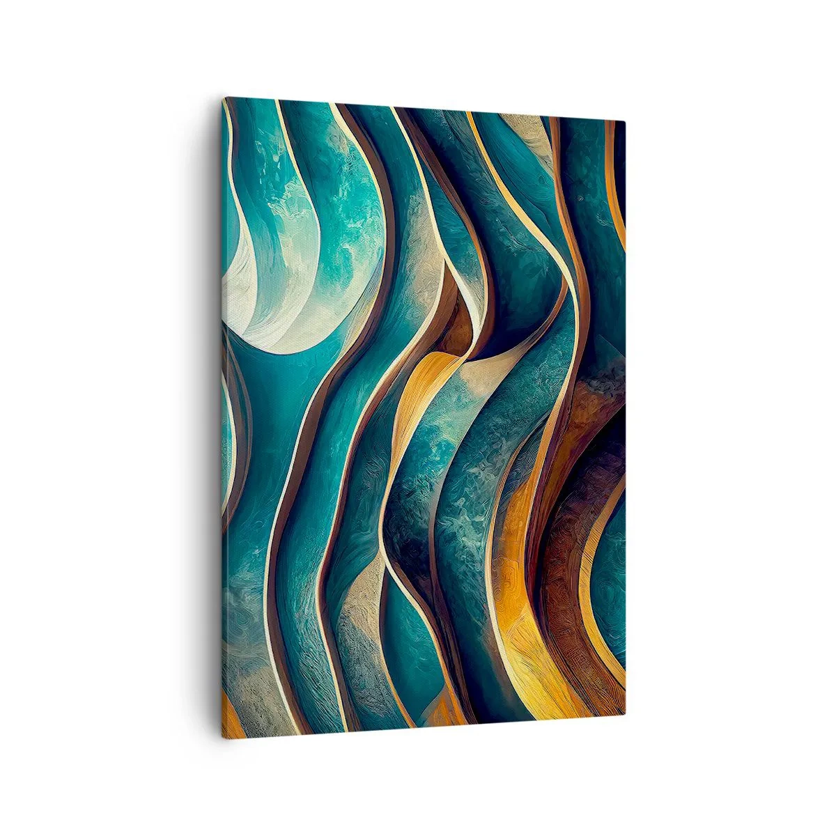 Obraz na plátně - Meandry modré - 50x70 cm