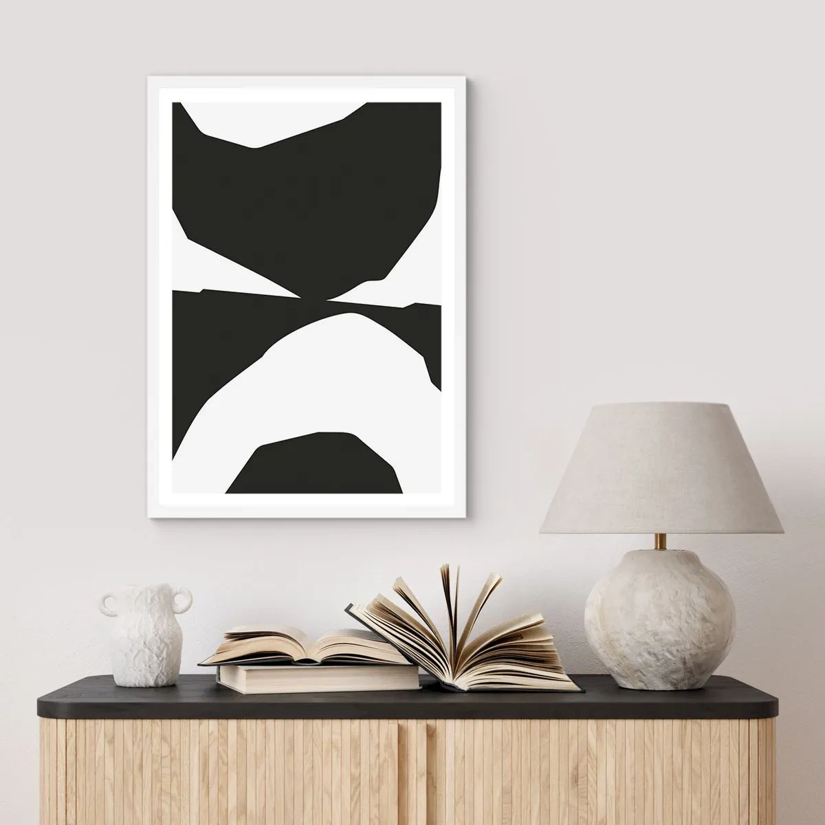 Plakát v bílém rámu - Positive-negative - 61x91 cm