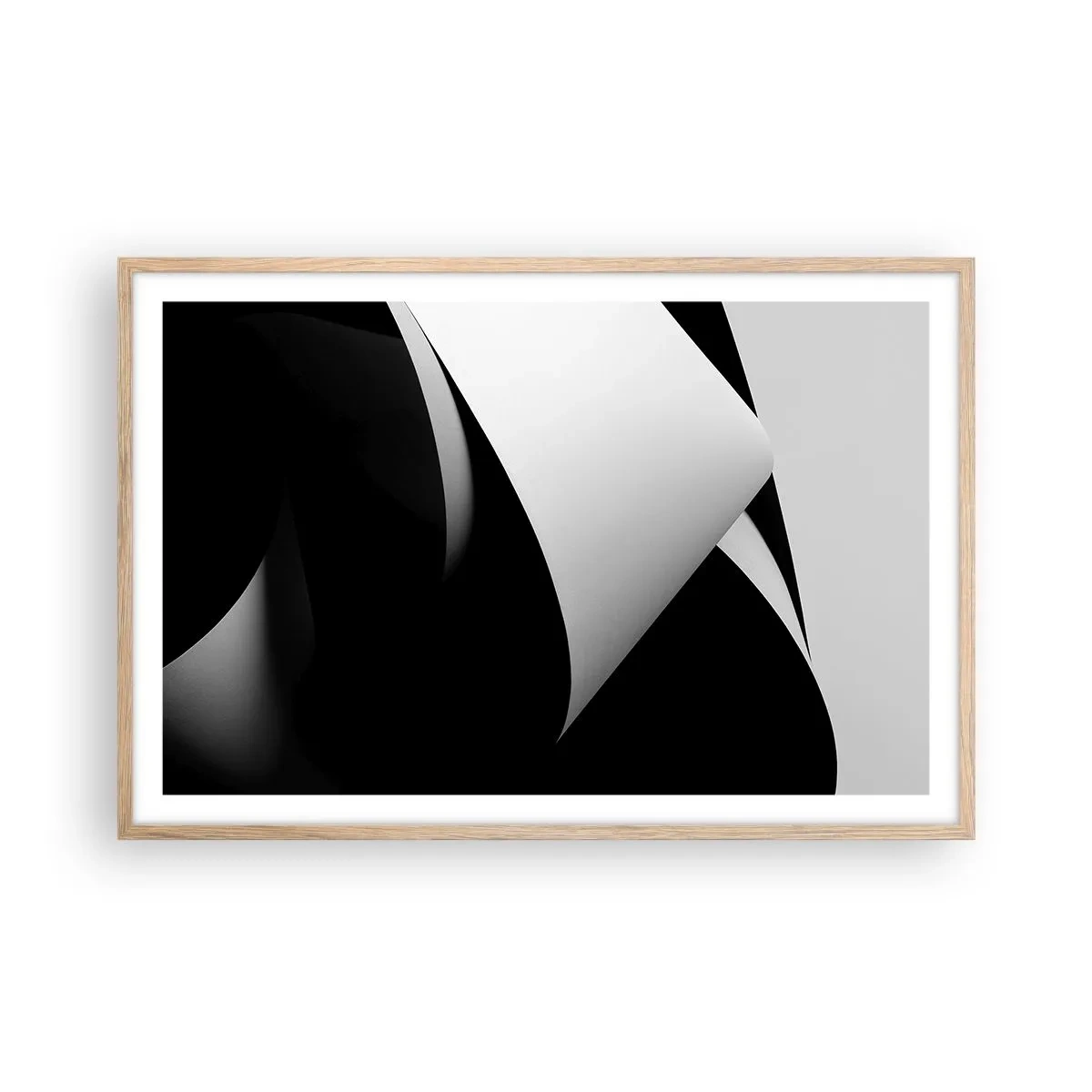 Plakát v rámu světlý dub - Světlo z hlubin stínu - 91x61 cm