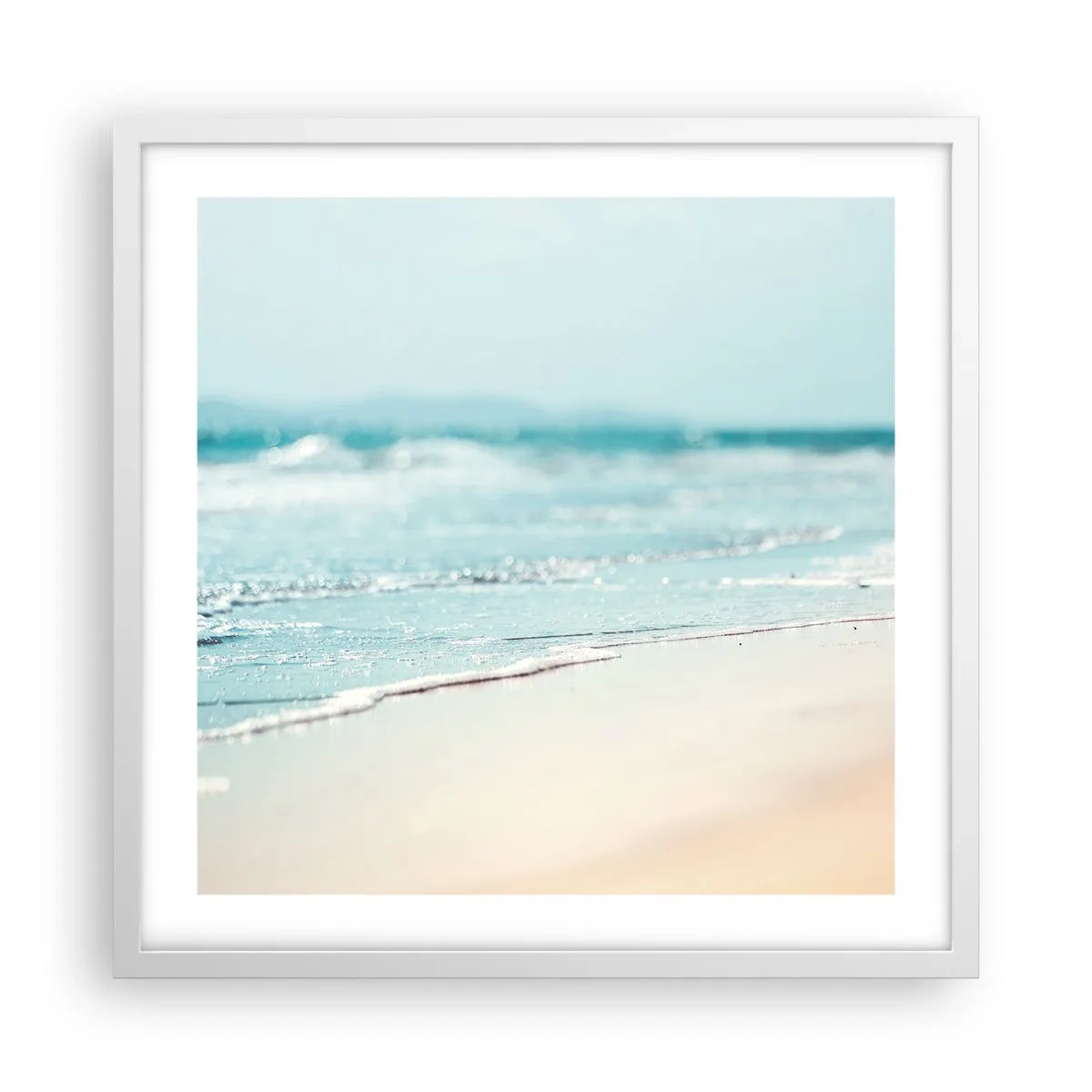 Plakát v bílém rámu - Teplo a hluk - 50x50 cm