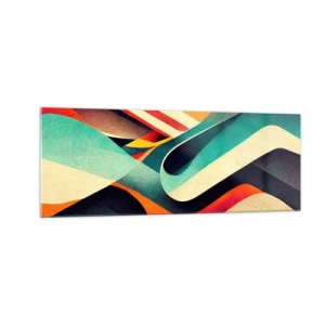 Obraz na skle - Intenzivní kompozice - 140x50 cm