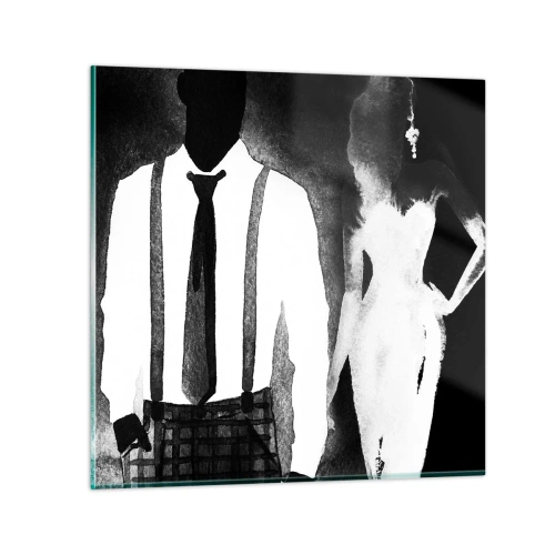 Obraz na skle - Ve stylu noir - 70x70 cm