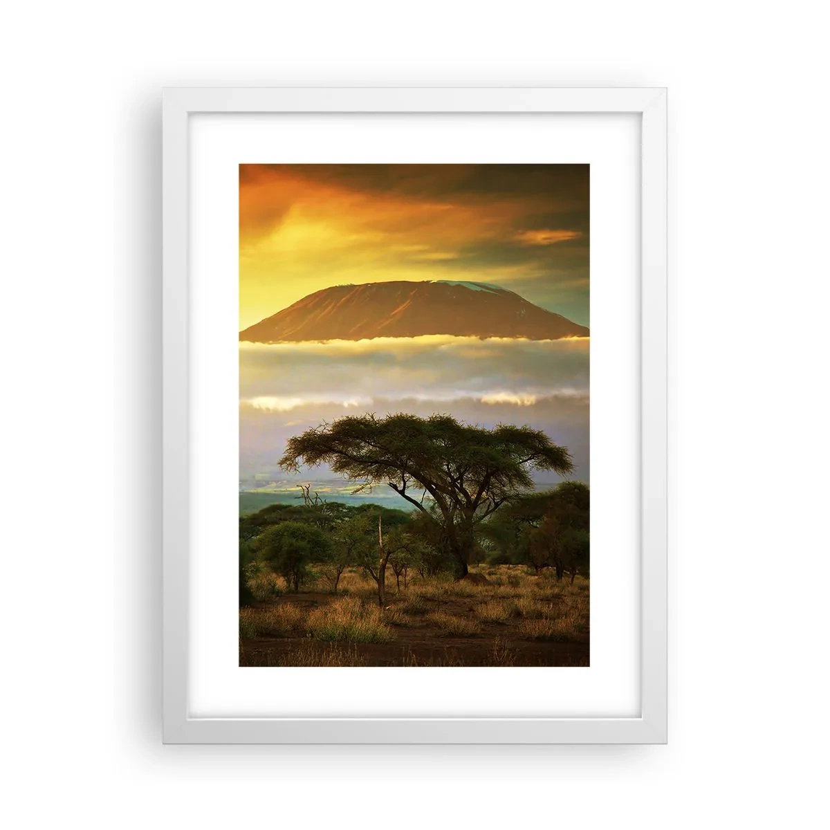 Plakát v bílém rámu - Sen cestovatele - 30x40 cm