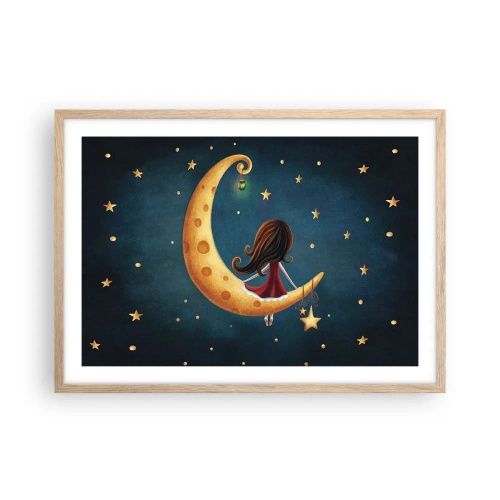 Plakát v rámu světlý dub - Kdysi dávno… - 70x50 cm