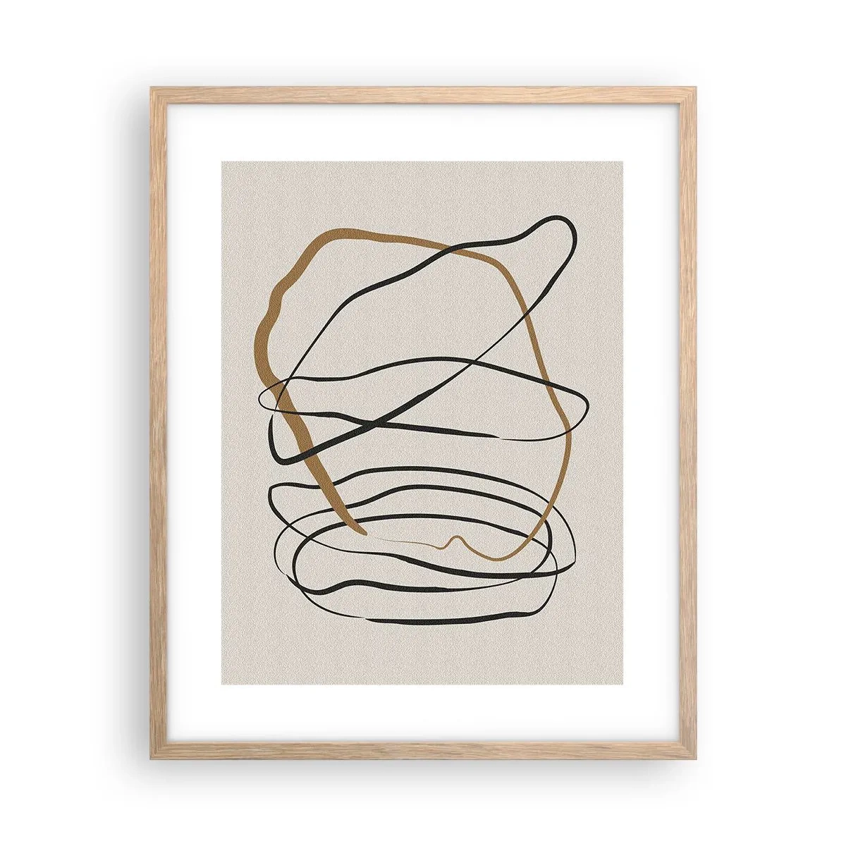 Plakát v rámu světlý dub - Kompozice – tanec ve smyčce - 40x50 cm