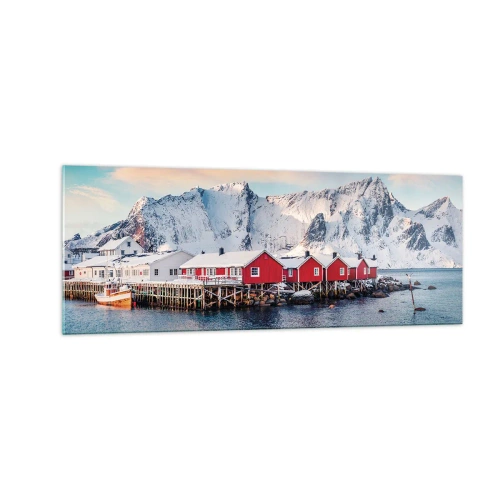 Obraz na skle - Severní útočiště - 140x50 cm