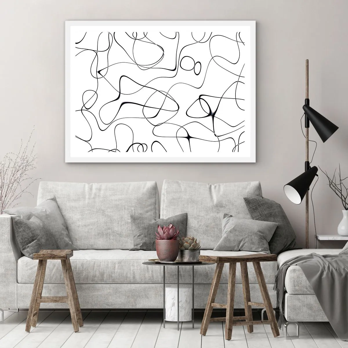 Plakát v bílém rámu - Cesty života, zákruty osudu - 50x40 cm