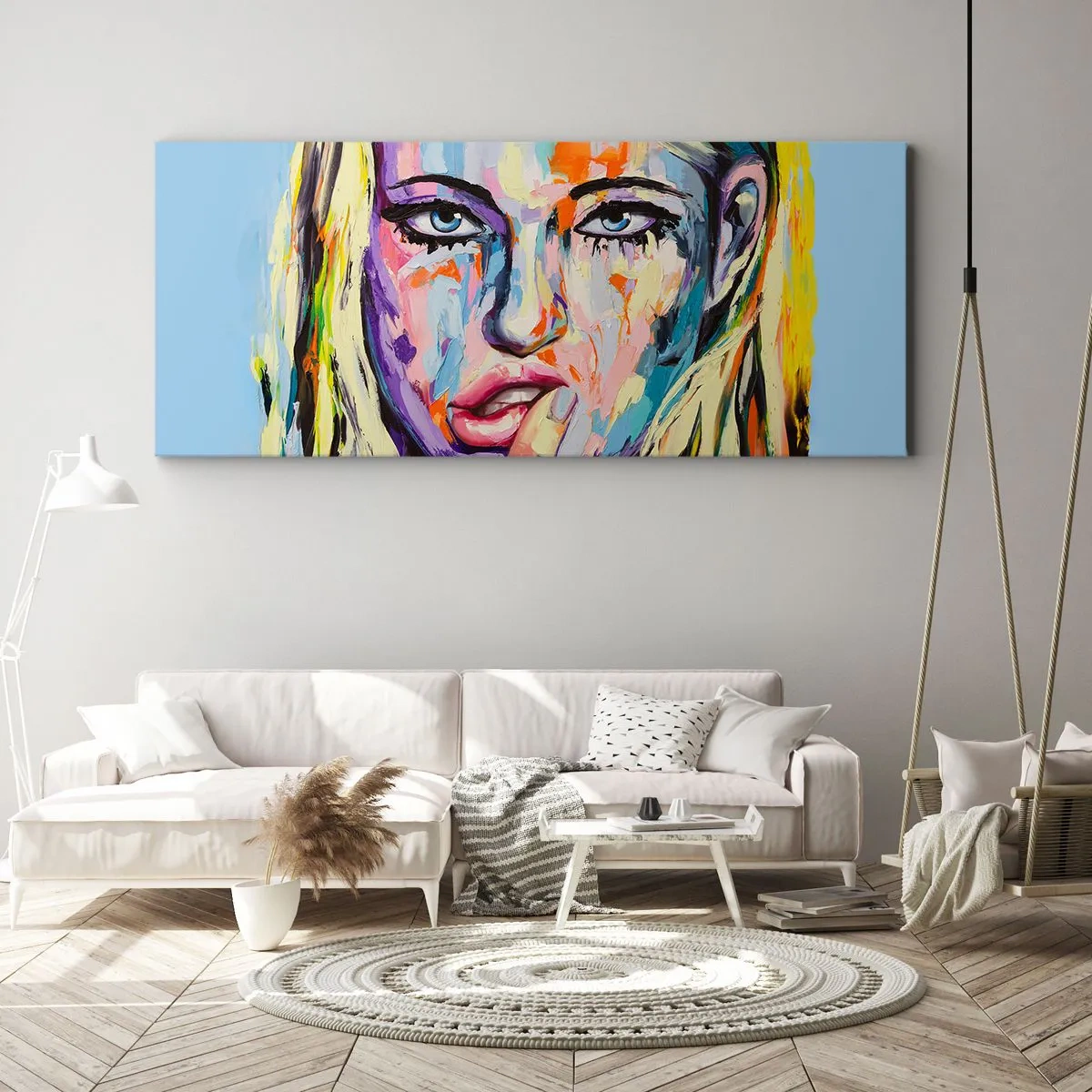 Obraz na plátně - Podívej se jí přímo do očí - 140x50 cm