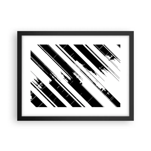 Plakát v černém rámu - Intenzivní a dynamická kompozice - 40x30 cm