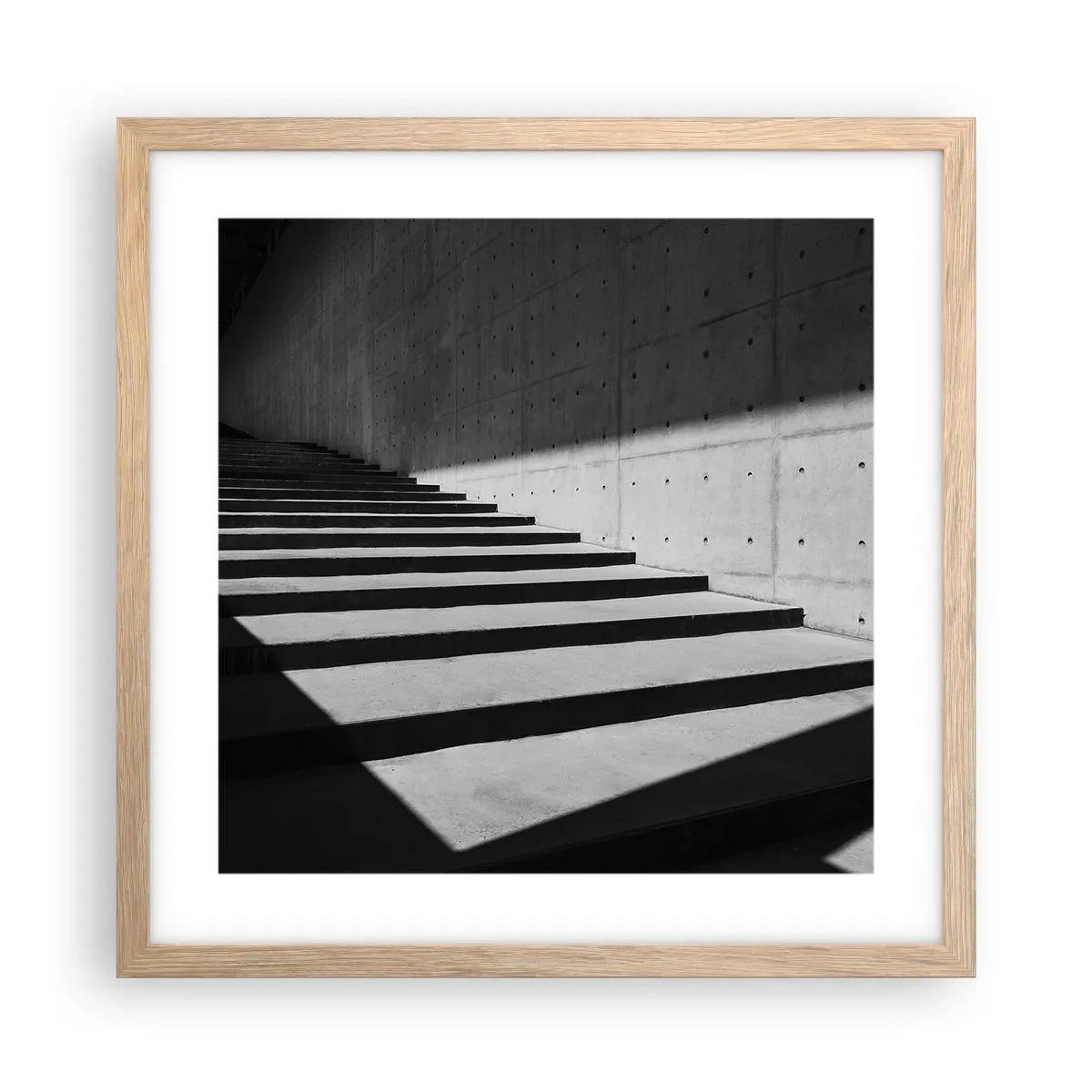 Plakát v rámu světlý dub - Syrová krása modernismu - 40x40 cm