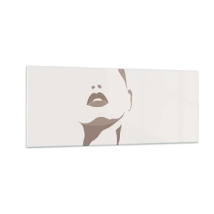 Obraz na skle - Stvořená ze světla a stínu - 100x40 cm