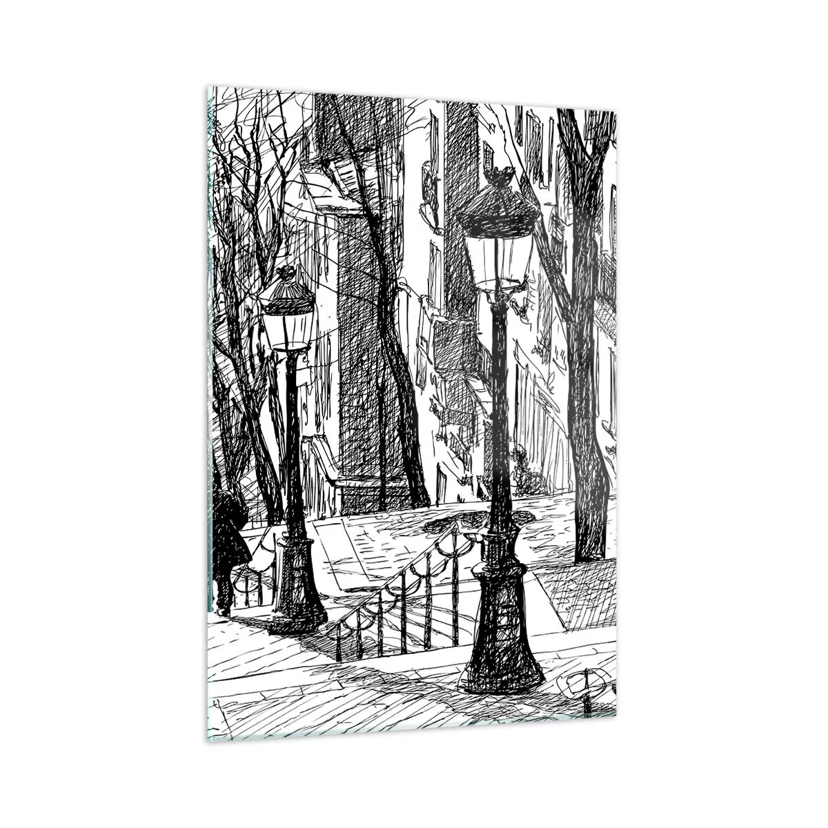 Obraz na skle - Milostný příběh nebo horor? - 50x70 cm
