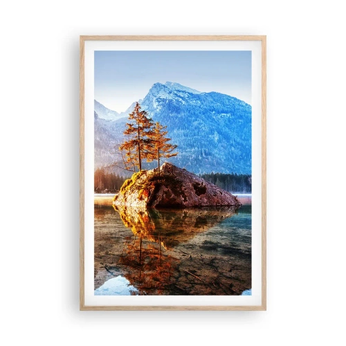 Plakát v rámu světlý dub - Příroda v novém světle - 61x91 cm