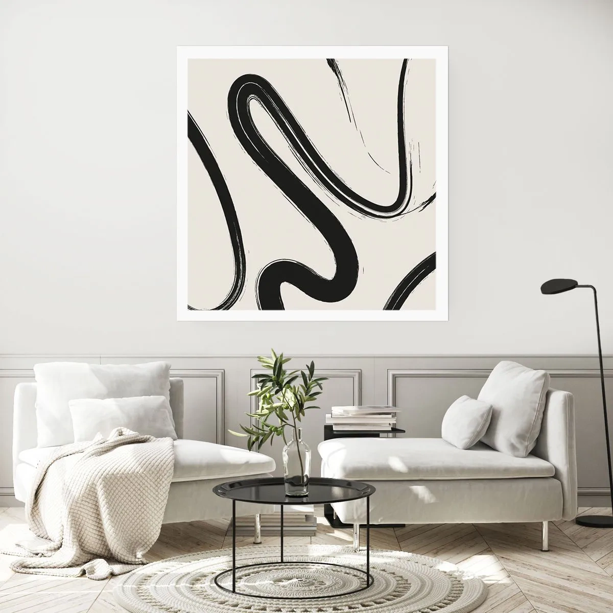 Plakát - Černobílý rozmar - 60x60 cm