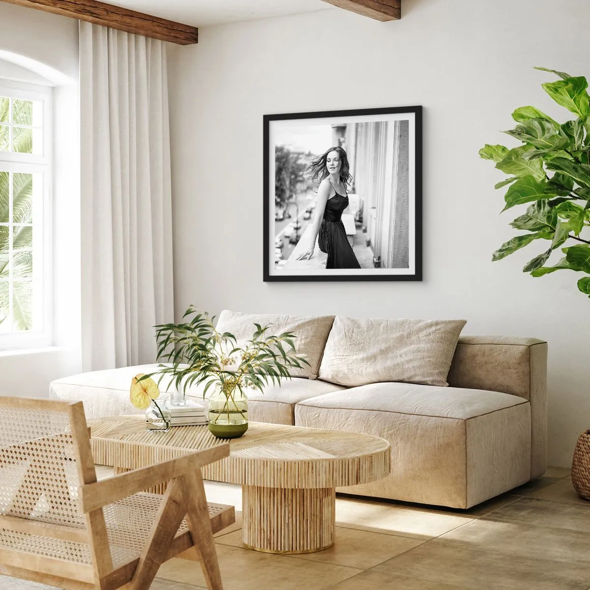 Plakát v černém rámu - Určitě Pařížanka - 50x50 cm